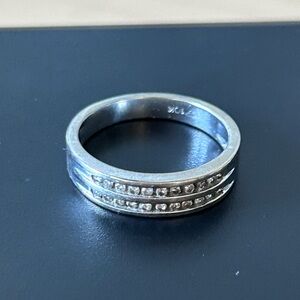 10k white gold ring